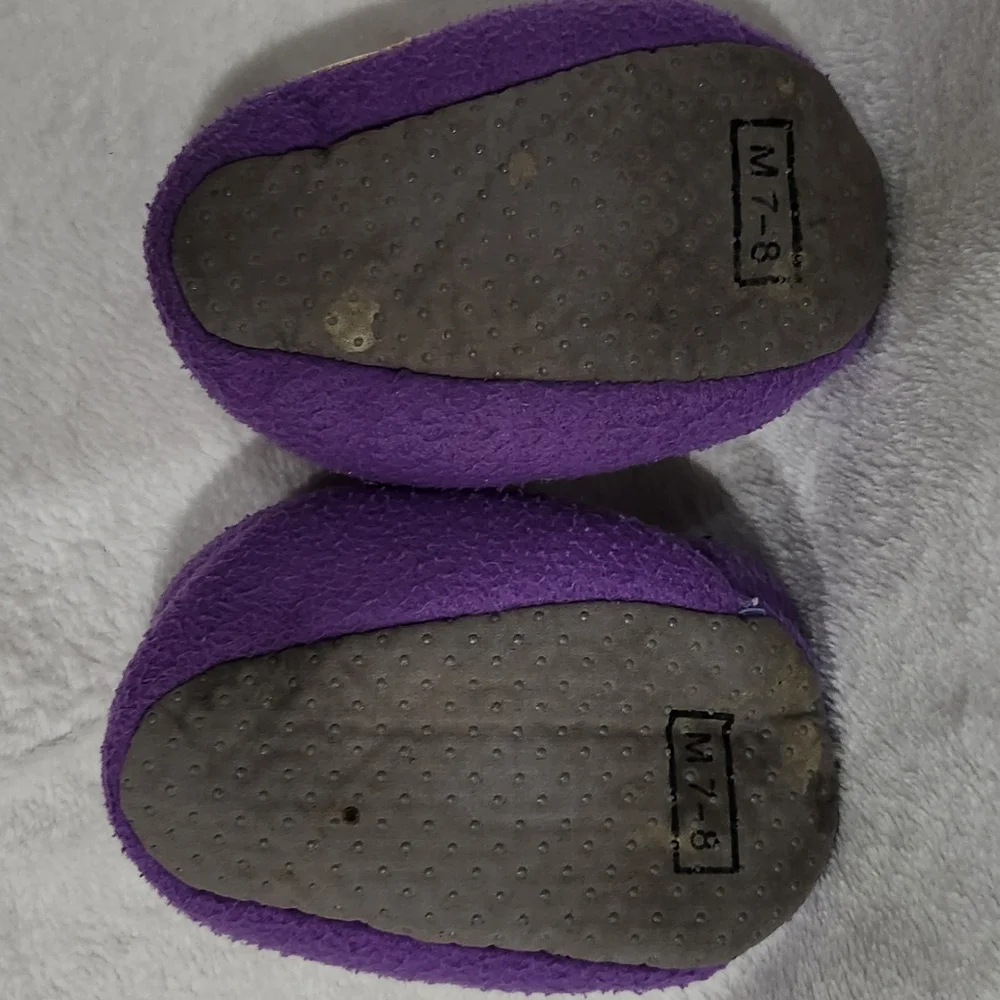 Vintage Purple Teletubbies House Shoes Slippers Toddler Medium 7-8